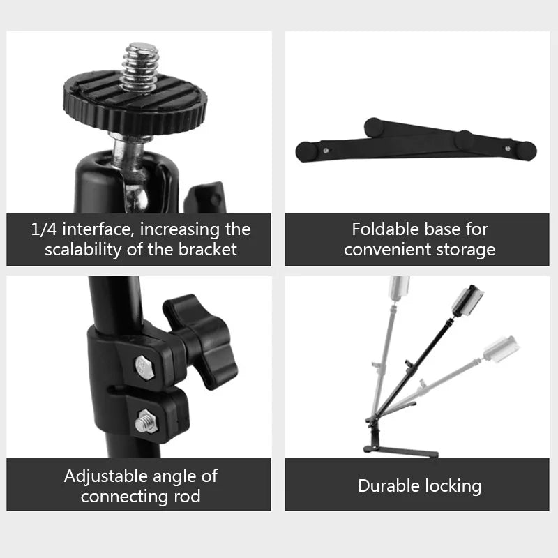 Photography Phone Ringlight Tripod Dimmable LED Ring Light With Phone Holder Selfie Fill Ring Light Lamp Video Youtube Live Cook