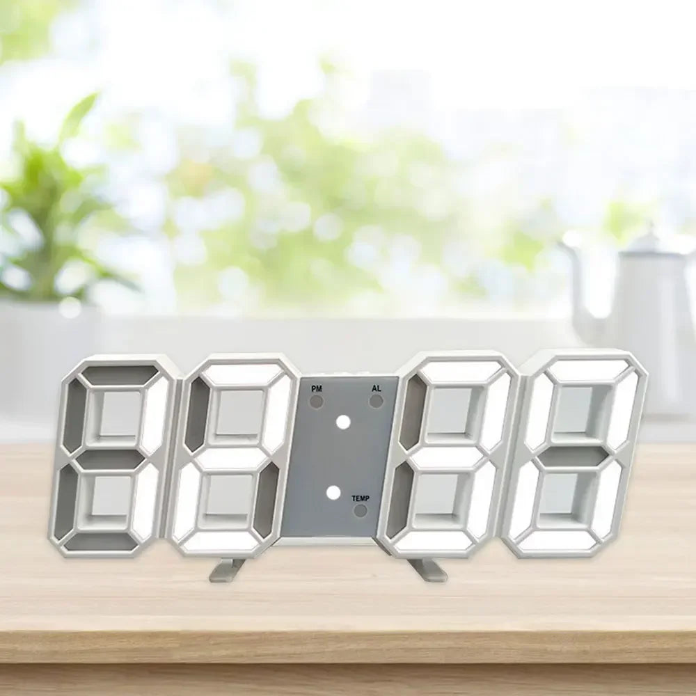 Interior Digital Clock Wall Decor Large Mode Watches Decoration for Bedroom Home and Decoration 3D Hanging Night Room Clocks Led