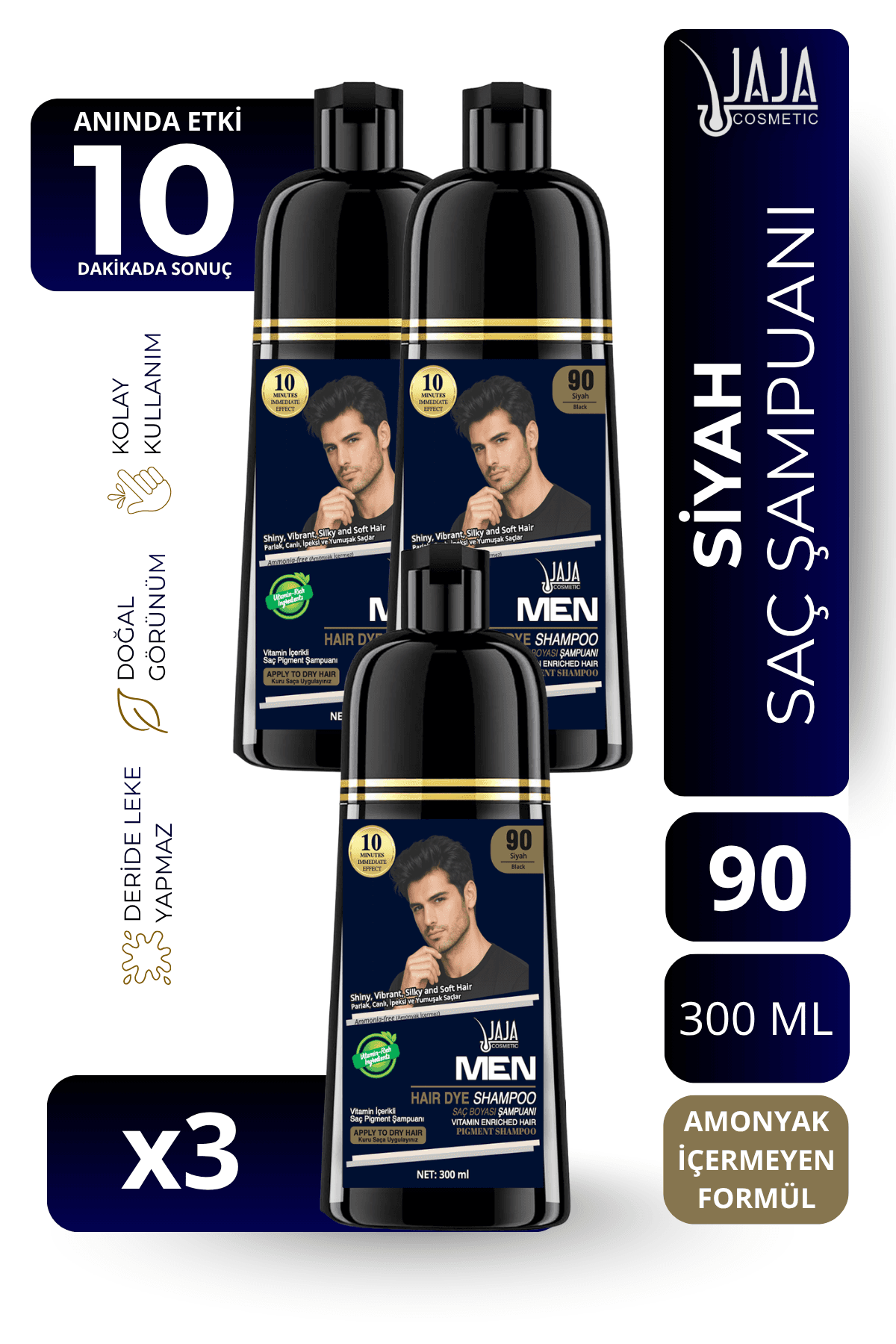 Men Saç Pigment Şampuanı — Siyah