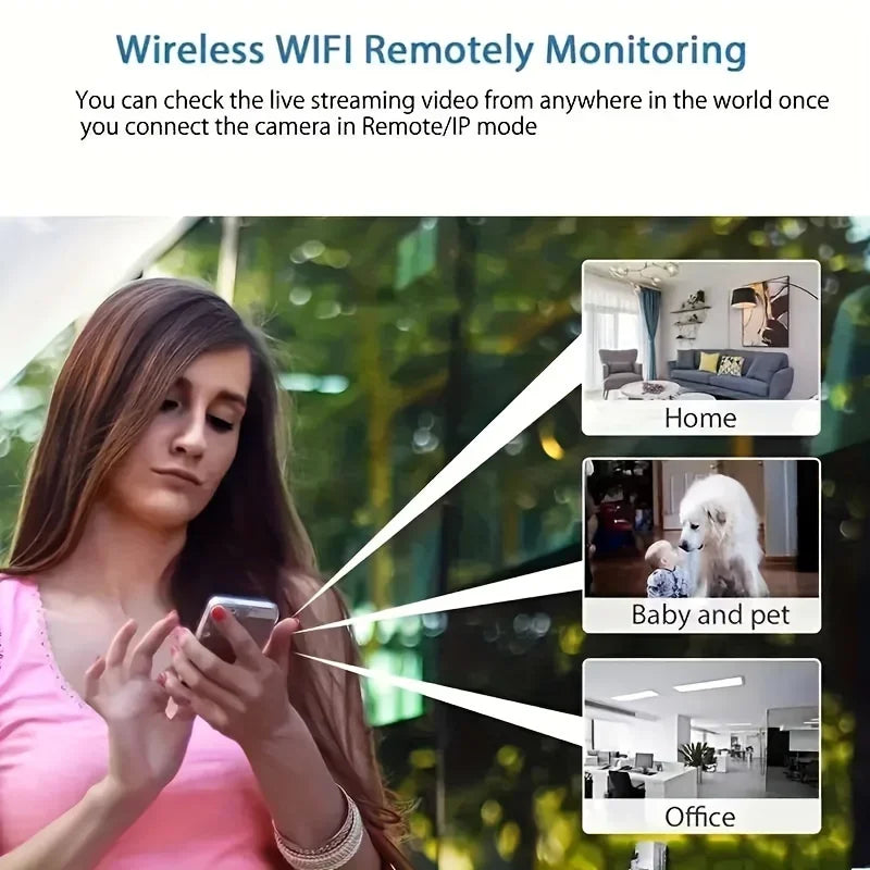 1080P HD Mini WiFi Camera Indoor Safety Security Surveillance Baby Monitor Night Vision Camcorder IP Cam Audio Video Recorder