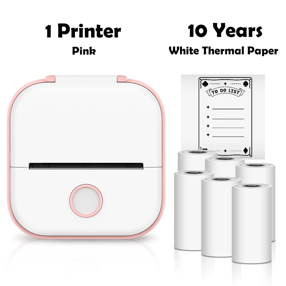 T02 Mini Thermal Printer Phomemo T02 Sticker Maker Machine Portable Bluetooth Pocket Printer Study Supplies for Photos Notes