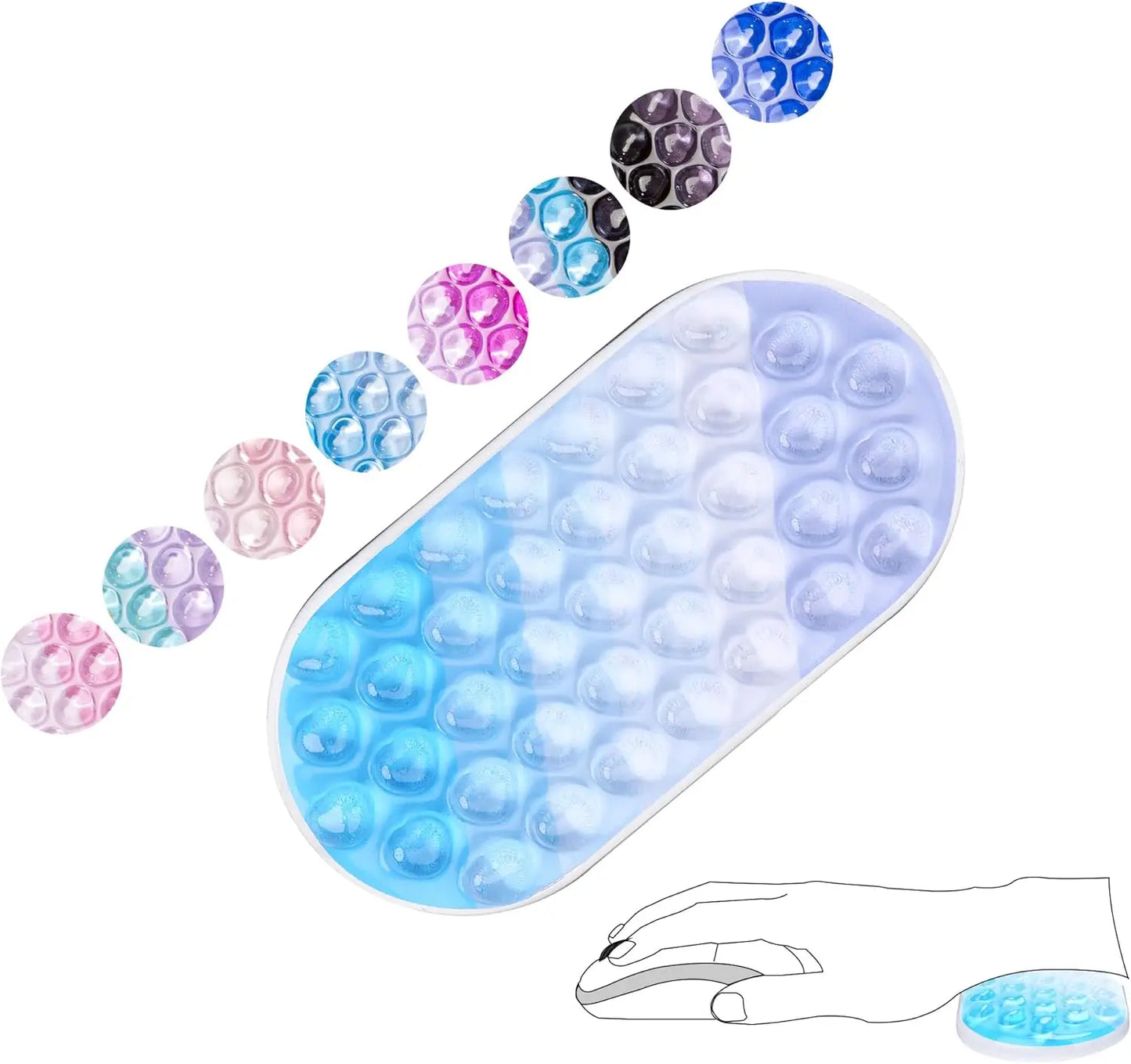 Gel Mouse & Keyboard Wrist Rest Set, Wrist Rest for Computer Keyboard, Mouse Wrist Support, Pain Relief, Cool Touch, Non-Skid