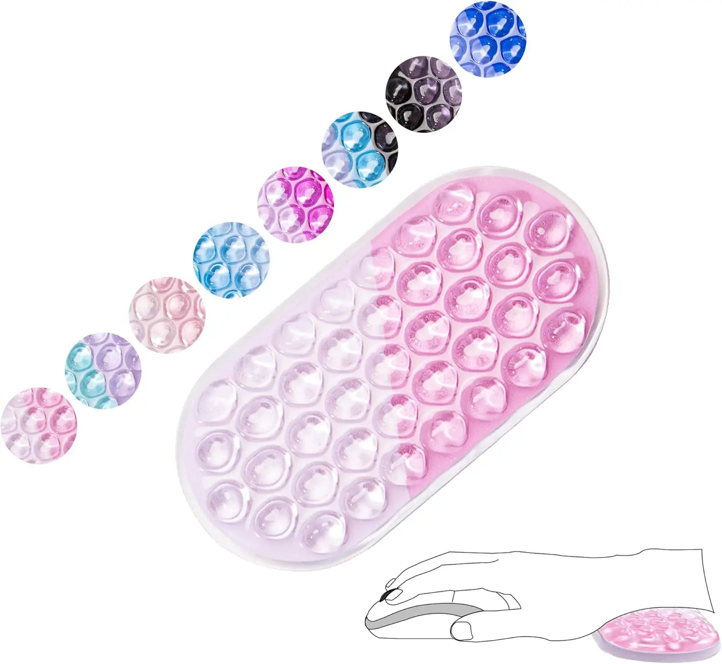 Gel Mouse & Keyboard Wrist Rest Set, Wrist Rest for Computer Keyboard, Mouse Wrist Support, Pain Relief, Cool Touch, Non-Skid