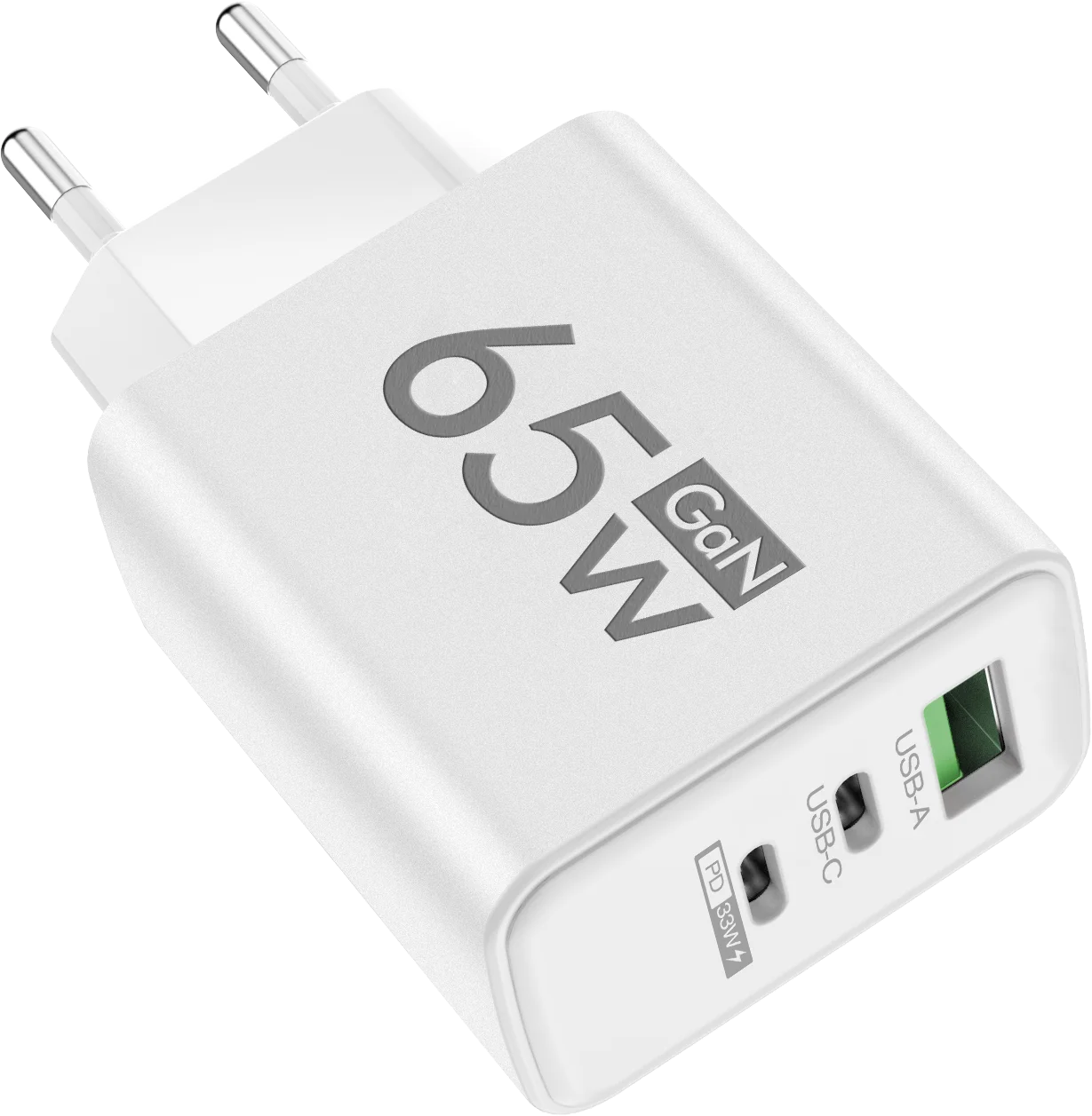 65W GaN USB Charger Fast Charging Quick Charger3.0 Travel Charger For iPhone 15 Samsung Xiaomi Mobile Phone Adapter EU US Plug