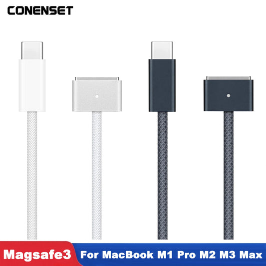 USB C to Magnetic Cable Safe 3 generations Charger Adapter For MacBook Pro Air M1 M2 M3 Pro A2442 A2485 A2681 A2363 67W 30W 140W