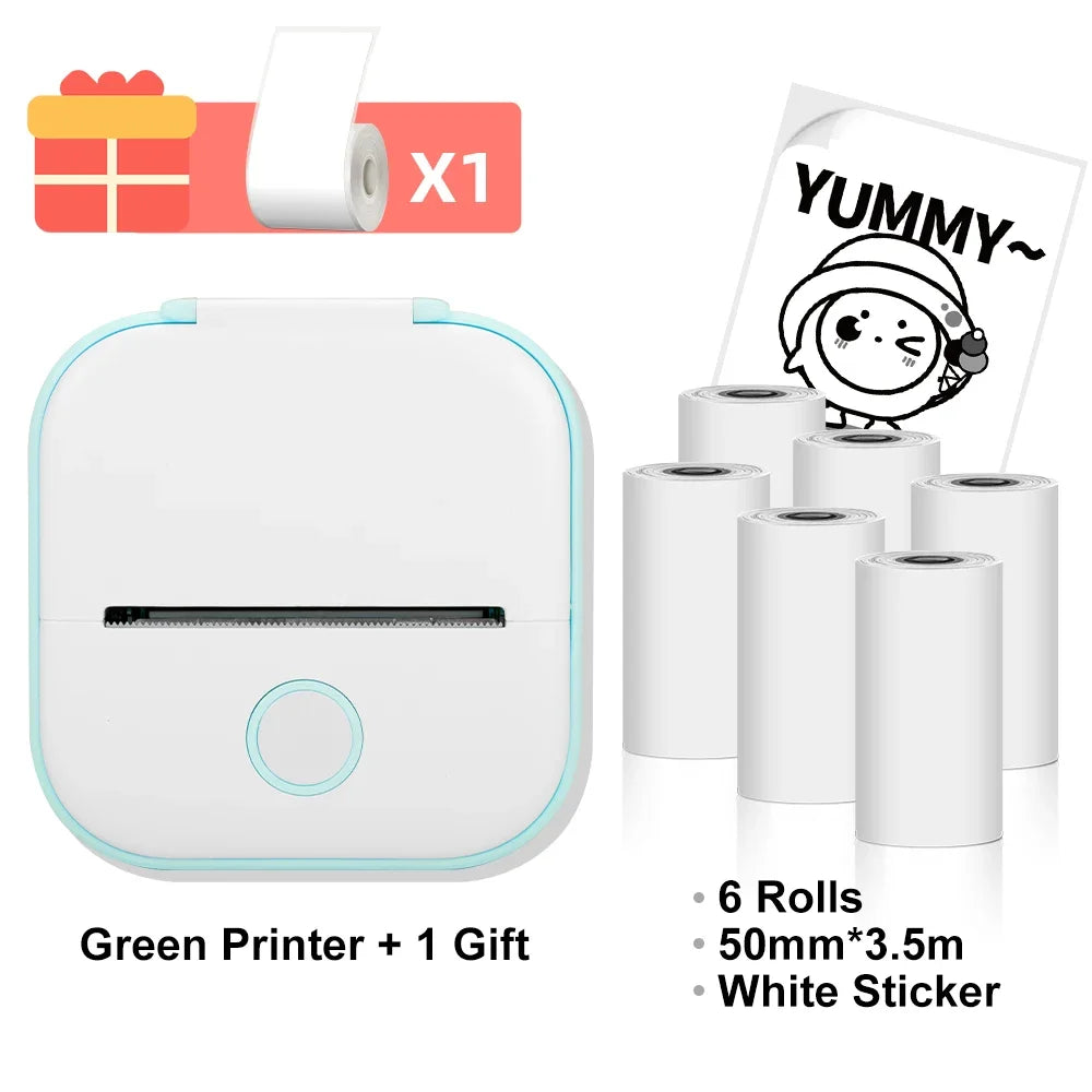 T02 Mini Thermal Printer Phomemo T02 Sticker Maker Machine Portable Bluetooth Pocket Printer Study Supplies for Photos Notes