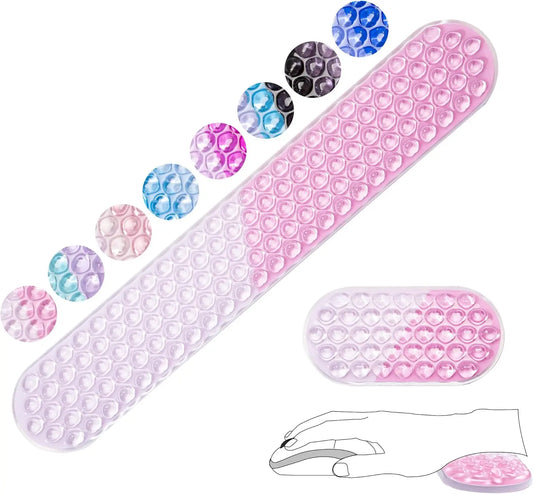 Gel Mouse & Keyboard Wrist Rest Set, Wrist Rest for Computer Keyboard, Mouse Wrist Support, Pain Relief, Cool Touch, Non-Skid